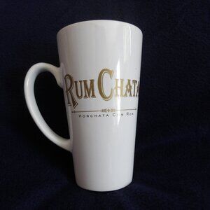Rum Chata 6"Tall 14 oz White Coffee Mug with Gold Lettering